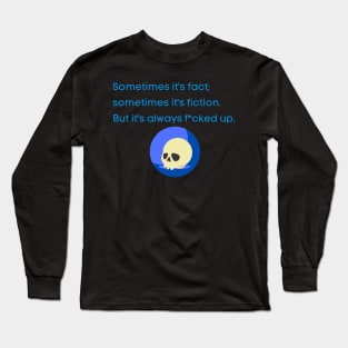 Tagline in Blue Long Sleeve T-Shirt